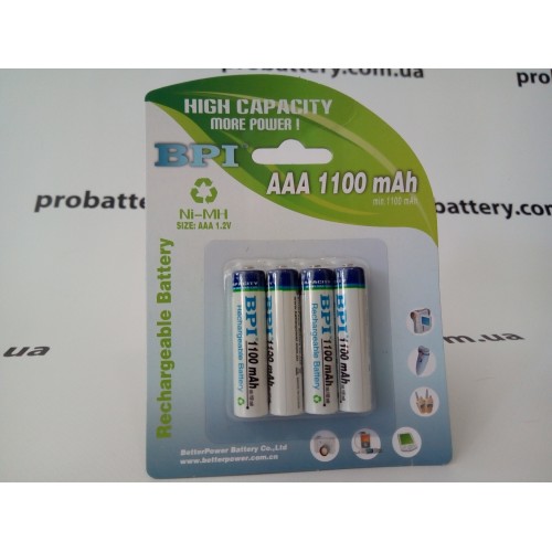 Аккумулятор Ni-MH BPI AAA 1.2V 1.1Ah в интернет-магазине ProBattery.com.ua