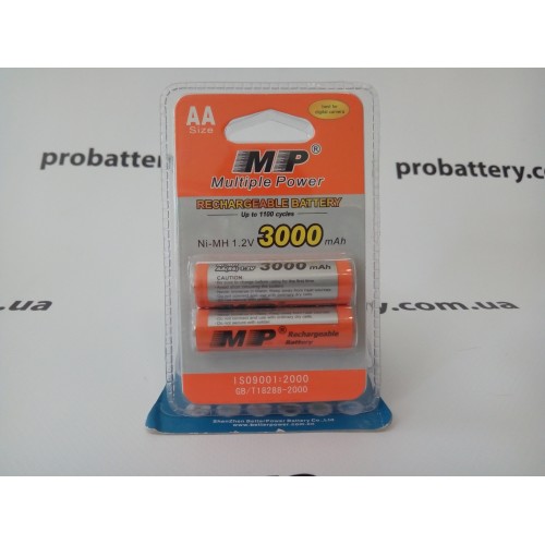 Аккумулятор Ni-MH MP Qi 3000 AA 1.2V 1.9Ah в интернет-магазине ProBattery.com.ua
